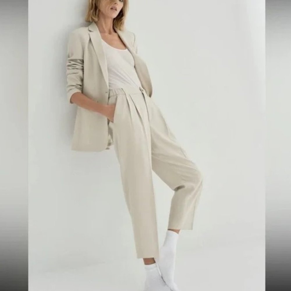 Zara Textured Ankle Pants M
